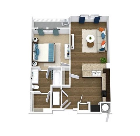 amber floor plan of GreenVue in Richardson, TX